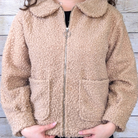 H&M Shearling Teddy Bear Jacket size M - Picture 3 of 6